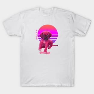 Beagle Puppy Vaporwave Aesthetic T-Shirt